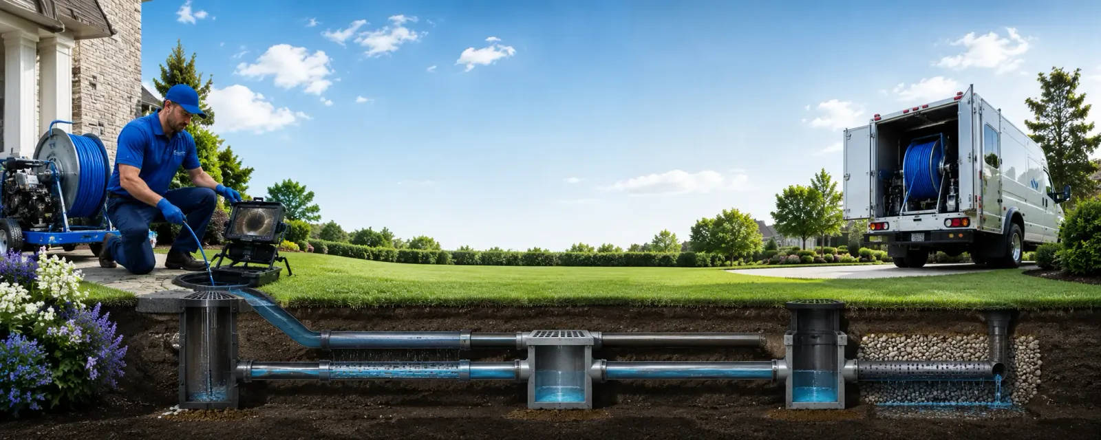 Outdoor drain cleaning information for Elwood, KS